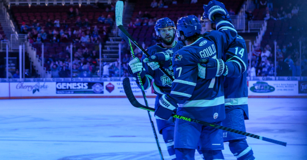 Wichita Thunder celebrate a goal