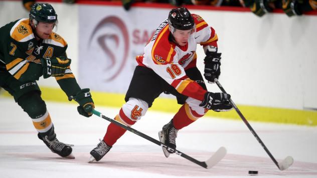 Forward Jordan Xavier with the University of Calgary