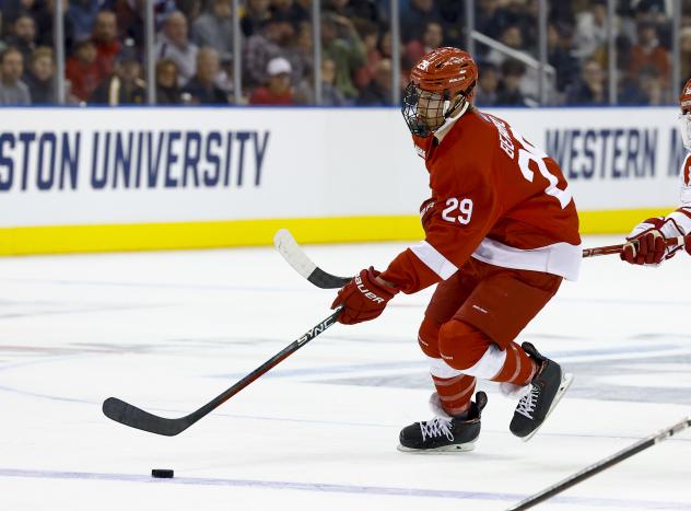 Forward Ben Berard with Cornell