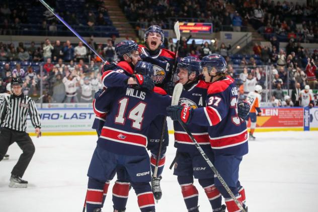 Saginaw Spirit celebrates win