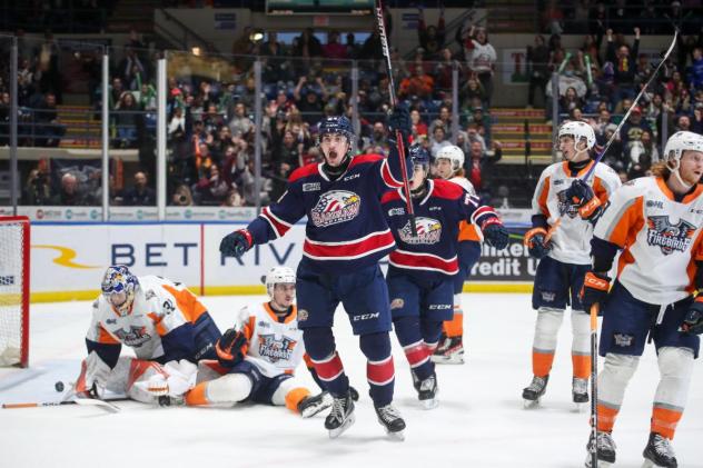 Saginaw Spirit celebrates win