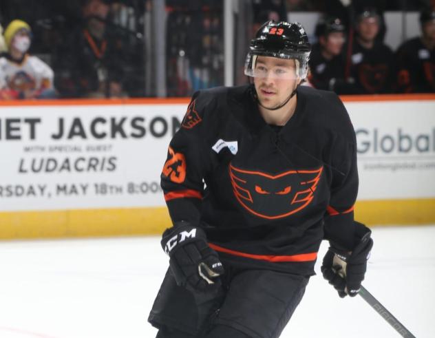 Lehigh Valley Phantoms' Bobby Brink on game night