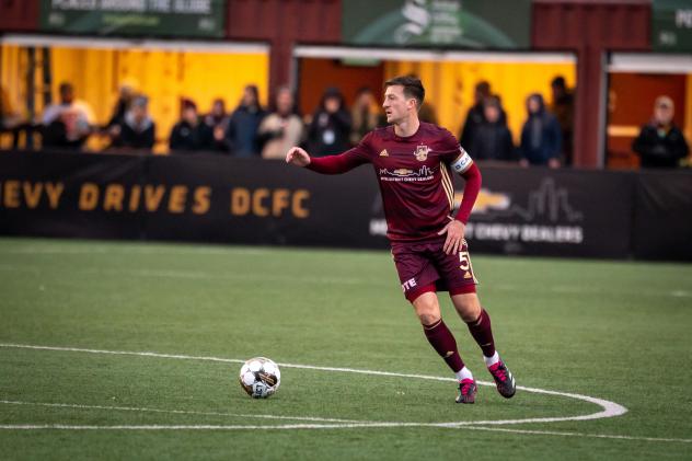 Detroit City FC's Stephen Carroll on the field