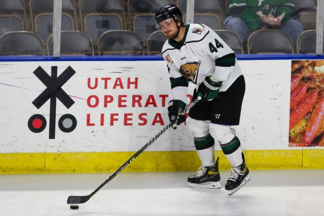 Utah Grizzlies' Luke Martin on the ice