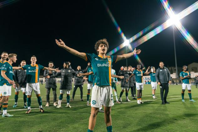 San Diego Loyal SC's Duran Ferree celebrates win