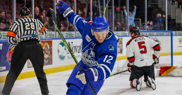 Wichita Thunder's Peter Bates in action