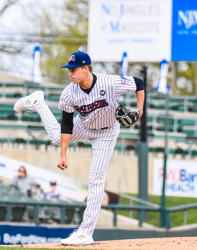 Somerset Patriots' Will Warren in action