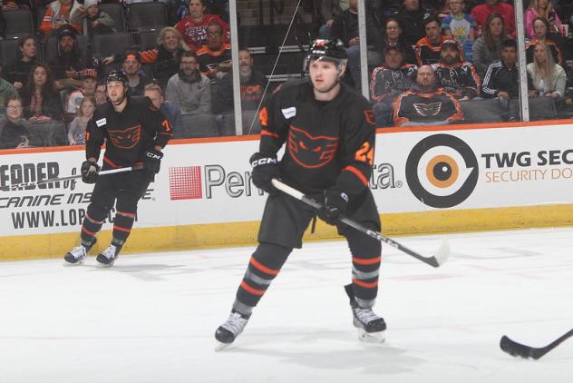 Lehigh Valley Phantoms' Adam Brooks on the ice