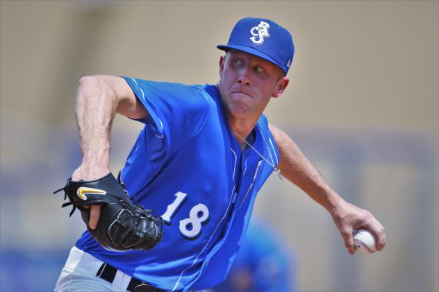 Biloxi Shuckers' Nick Bennett in action