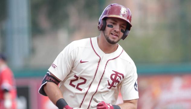 Infielder Drew Mendoza with Florida State University