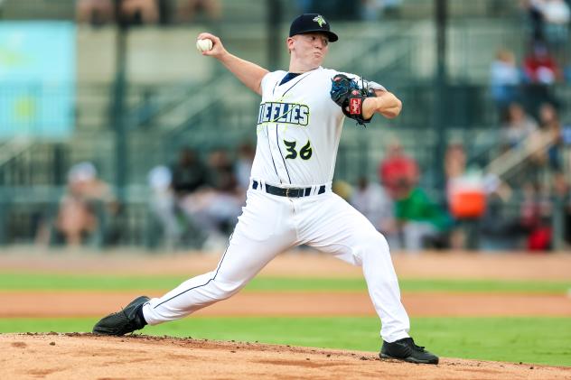 Columbia Fireflies' Shane Panzini in action