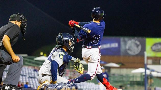 Mississippi Braves' Beau Philip at bat
