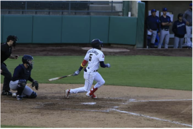 Tri-City Dust Devils' Osmy Gregorio in action