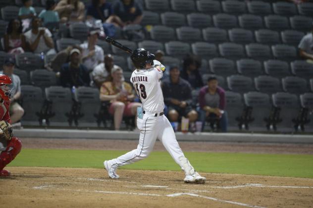 Fayetteville Woodpeckers' Tyler Whitaker in action