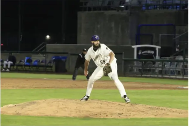 Tri-City Dust Devils' Dakota Donovan on the mound