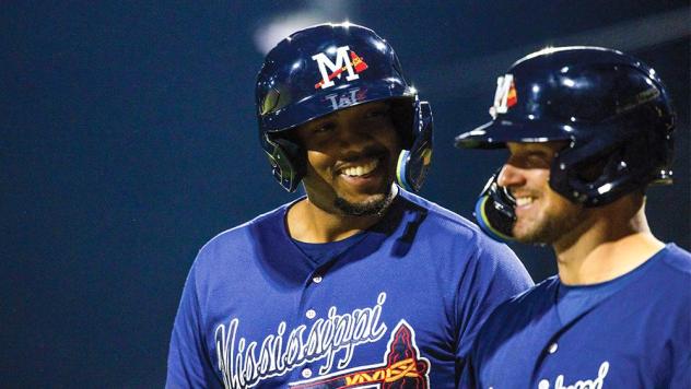 Mississippi Braves C Hendrik Clementina and INF Luke Waddell