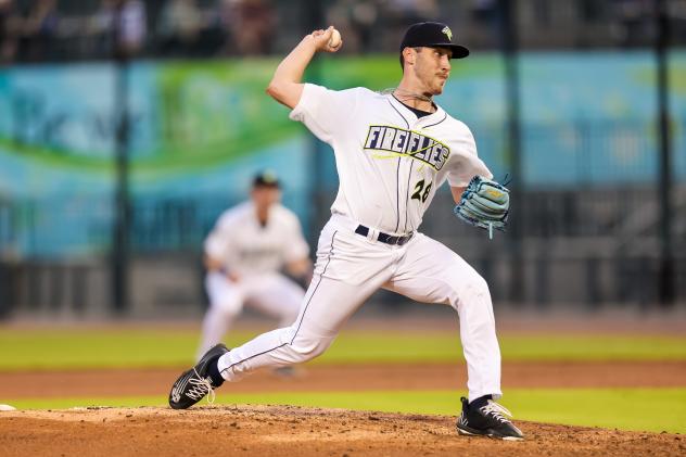 Columbia Fireflies' David Sandlin on the mound