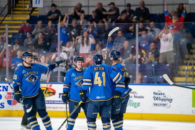 Springfield Thunderbirds celebrate win