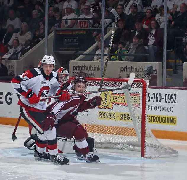 Ottawa 67's Pavel Mintyukov in action