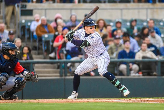 Somerset Patriots' Harrison Bader at bat