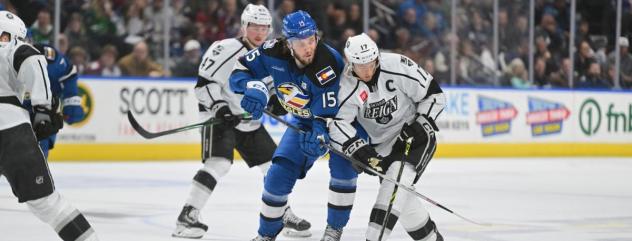 Colorado Eagles' Kale Kessy battles Ontario Reign's T.J. Tynan