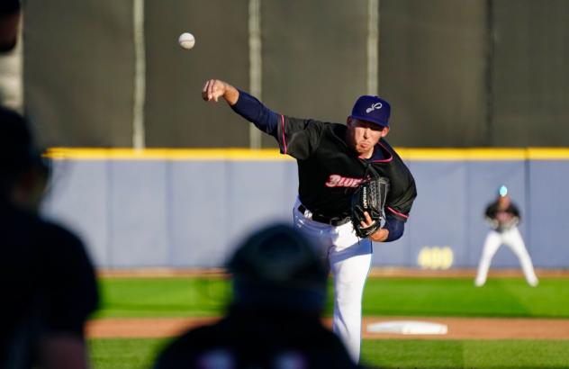 Pensacola Blue Wahoos starting pitcher M.D. Johnson in action