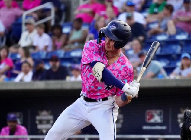 Griffin Conine at bat for the Pensacola Blue Wahoos