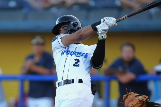 Biloxi Shuckers' Freddy Zamora in action