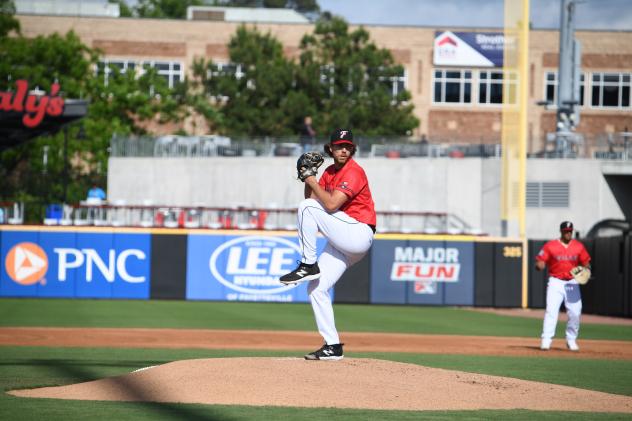 Fayetteville Woodpeckers pitcher Michael Knorr