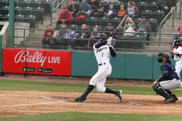 Tri-City Taters' Joe Stewart at bat