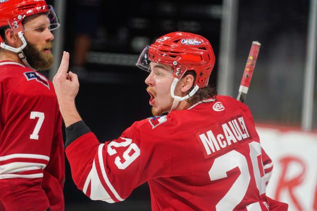 Allen Americans' Colby McAuley on game night