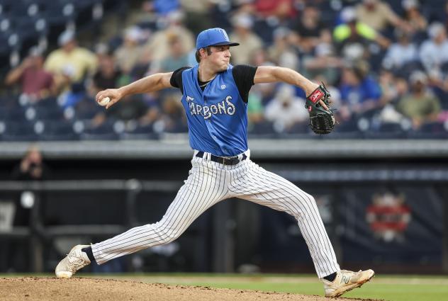 Tampa Tarpons' Justin Lange in action