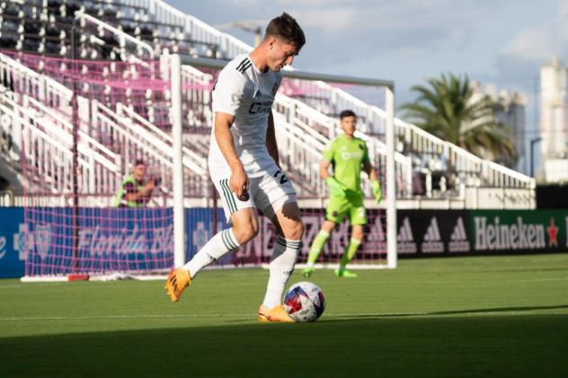 Atlanta United 2's Noah Cobb on the field