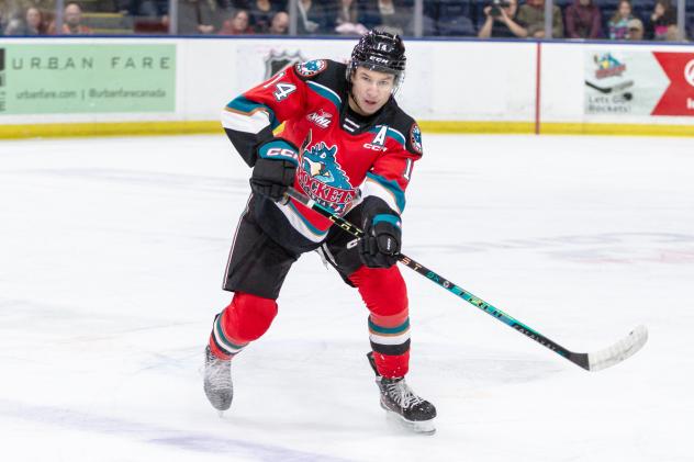 Kelowna Rockets defenceman Elias Carmichael