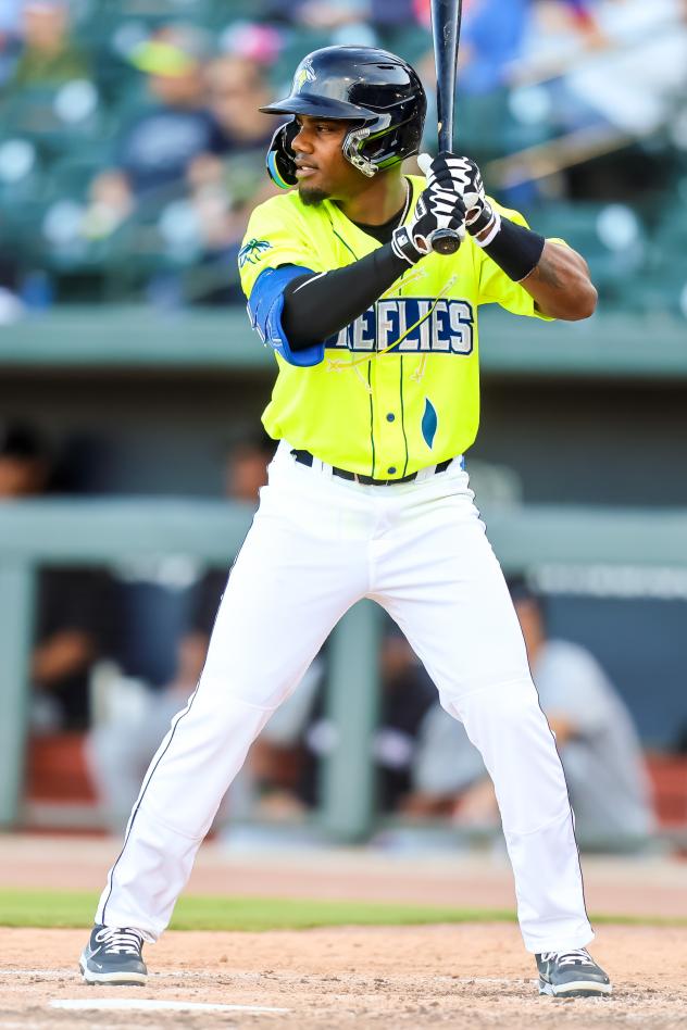 Columbia Fireflies' Omar Florentino at bat
