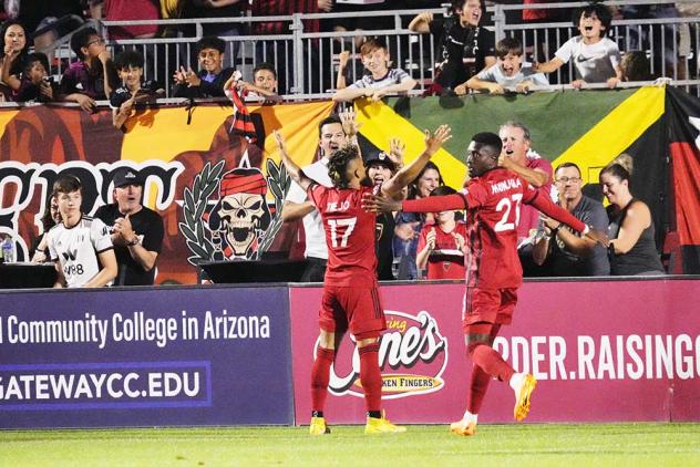 Phoenix Rising FC's Danny Trejo and Eddie Munjoma on game night