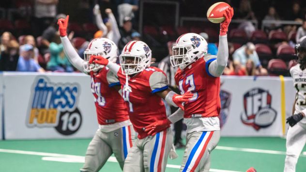 Northern Arizona Wranglers celebrate a touchdown