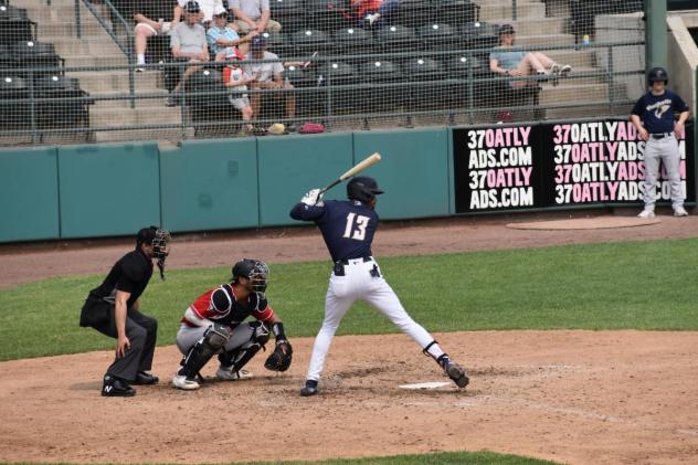 Tri-City Dust Devils' Werner Blakely at bat