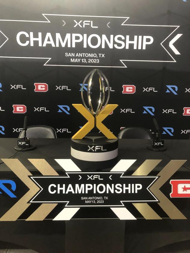 The XFL Championship trophy