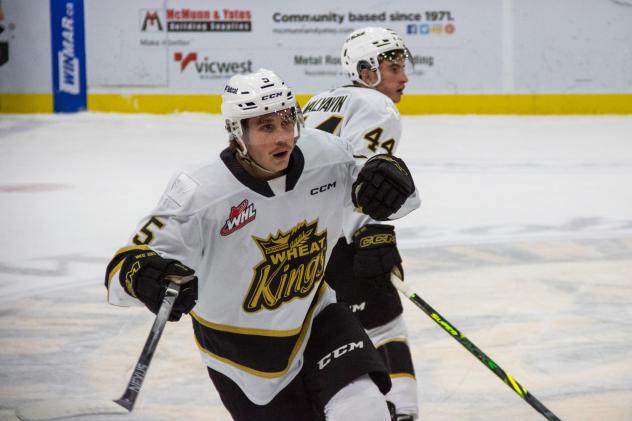 Defender Logan Hammett with the Brandon Wheat Kings