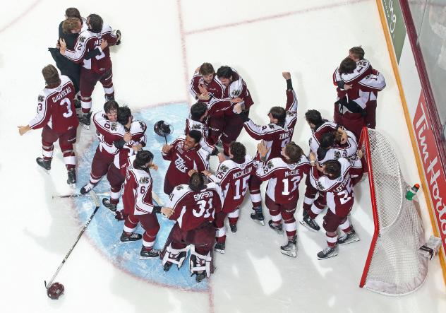 Peterborough Petes celebrate win