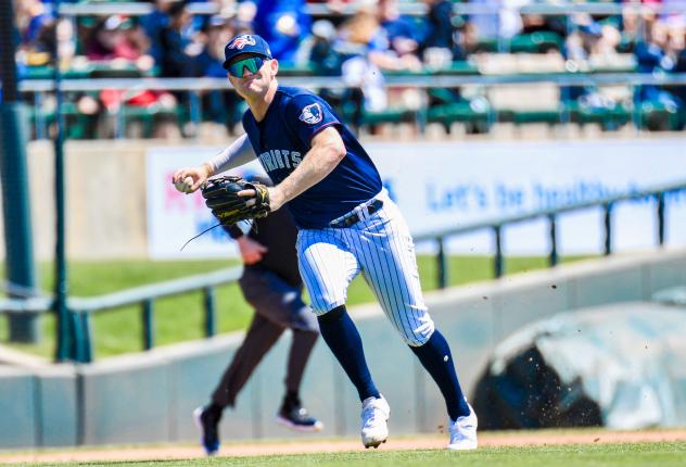 Somerset Patriots' Tyler Hardman in action