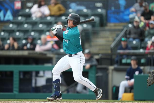 Tacoma Rainiers' Cade Marlowe at bat