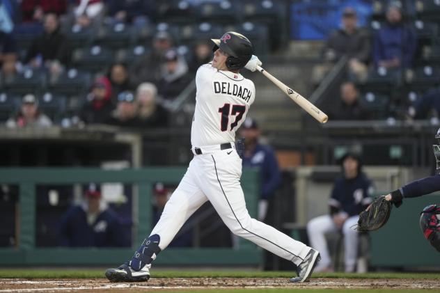 Tacoma Rainier'' Zach DeLoach at bat