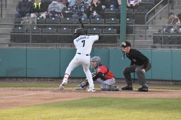 Tri-City Dust Devils' Alexander Ramirez  at bat