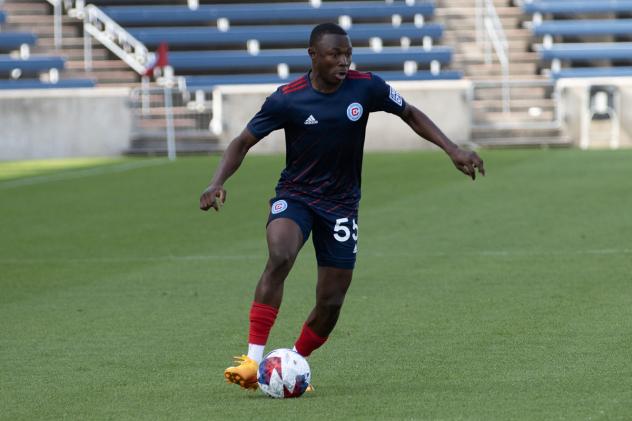 Chicago Fire FC II's Omari Glasgow on the field