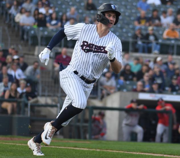 Somerset Patriots' Trey Sweeney in action