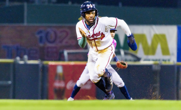 Mississippi Braves' Justin Dean in action