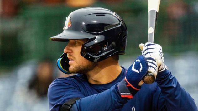 Mississippi Braves' Luke Waddell at bat