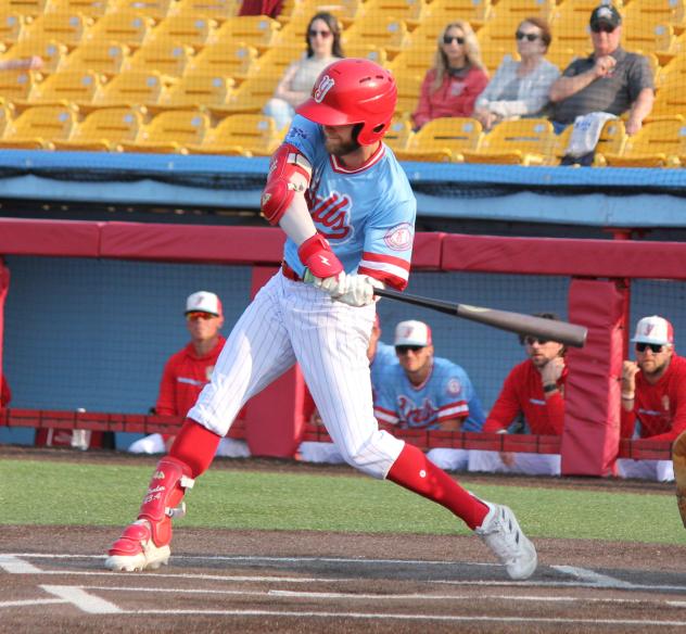 Florence Y'alls' Cole Brannen at bat